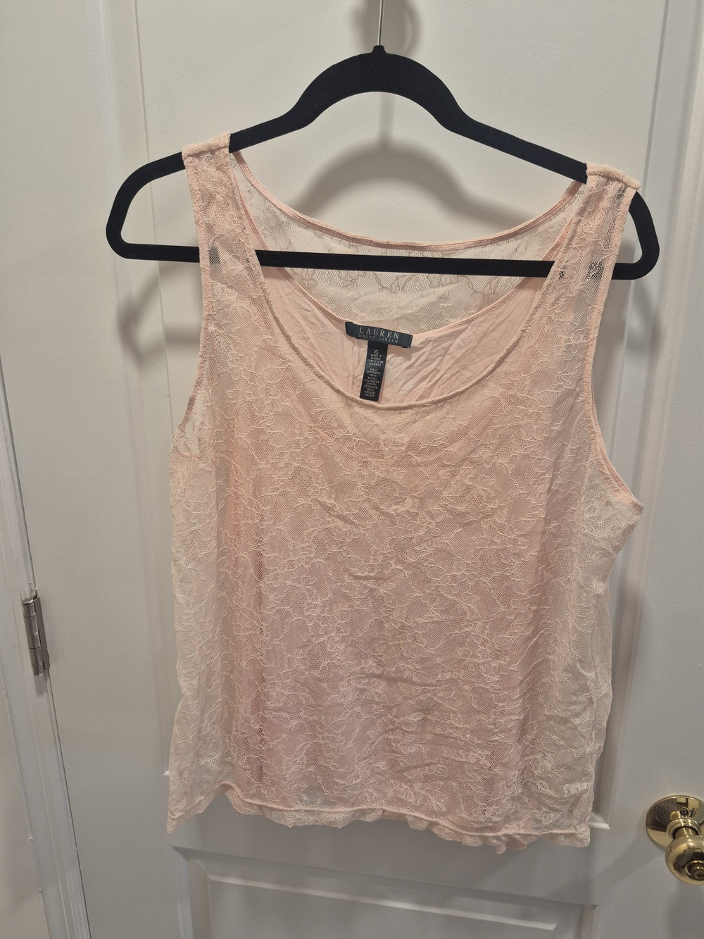 Ralph Lauren Lace Tank Top - Pale Pink